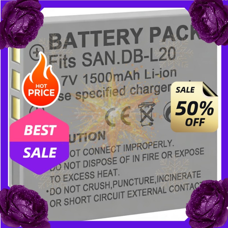 Drone Camera Action - Batteria SWZY 3.7V 1500mAh DB-L20 per